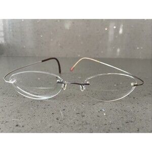 Marchon Airlock 2 Eyeglasses Frames only Rimless 140 Brown Silver